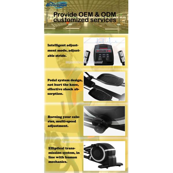 Indoor Elliptical Trainers Commercial Cross Trainer Machine Self Generating