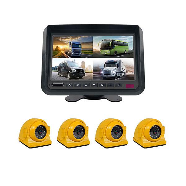 Cheap 130 Degree Car Reverse Truck Rear View Camera System With Quad View Monitor for sale