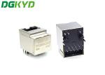 Single Port Rj45 Connector Plug G/Y Led Ethernet Surface Mount Board Pcb Metal
