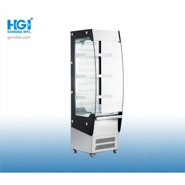 Digital Temperature Controller Upright Cooler 230L Open Display For Beverage