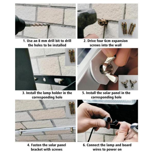 ABS LED Solar Floodlight Waterproof IP67 Solar Flood Light With Remote