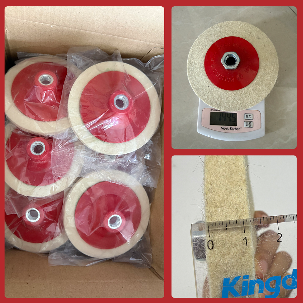 Wool Felt Buffing Wheels Angular Wool Felt Polishing Wheel Buffing Hard Glass Polishing Wool Felt Wheel