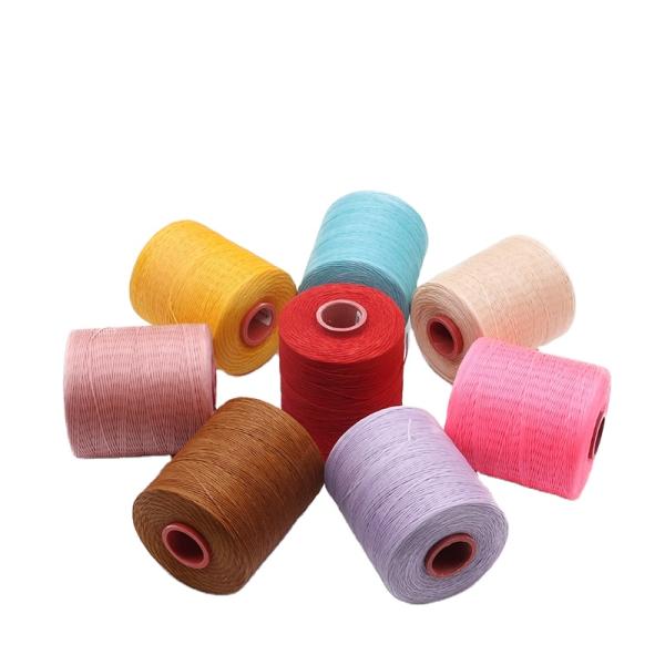Kangfa 0.8mm 1mm Polyester Handmade Braid Waxed Thread High Tenacity for Leather Goods