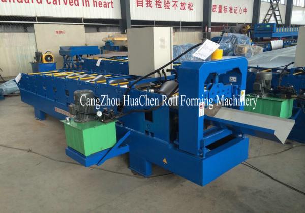 Cheap Color Coated Galvanized Ridge Cap Roll Forming Machine Two Output Tables for sale