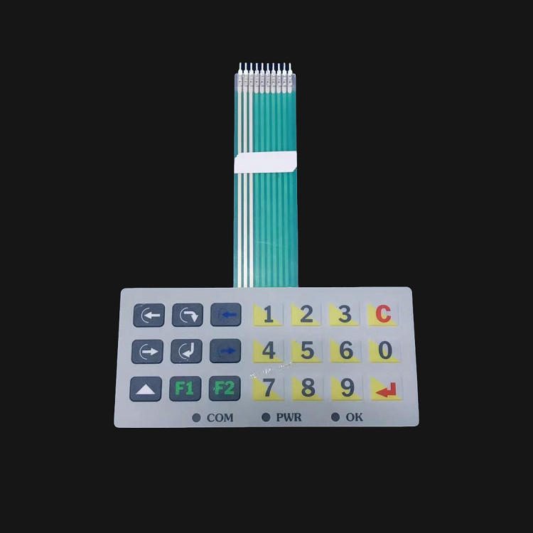 2.54 Pitch Industrial Numeric Keypad 2.0mm Membrane Switch Keyboard