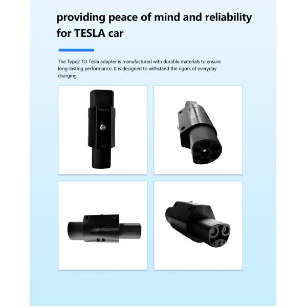Type2 to Tesla EV Charging Adapter 32A AC Type2 Charging Pile for Tesla Car 220V 32A 7KW