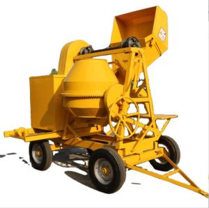 Best 4 Wheel 350L Concrete Mixer 3KW Self Loading Convenient Mobile Concrete Mixer wholesale