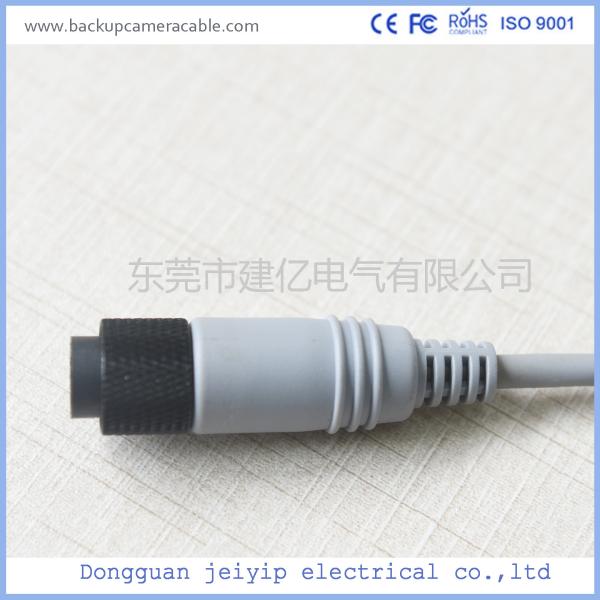 6 Pin Backup Camera Extension Cable , Waterproof Rear View Camera Cable