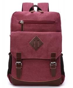 Best Reusable 13 Inch Polyester Laptop Bag / Red Canvas Laptop Backpack Lightweight wholesale