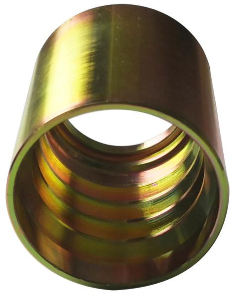 Cheap 4SP 4SH 00400 Steel Air Hose Ferrule , Zinc Plated Hydraulic Hose Ferrule for sale