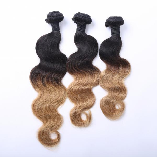 Cheap Doulde Drawn Blonde Hair Color Silky Straight Brazilian Hair Extension for sale