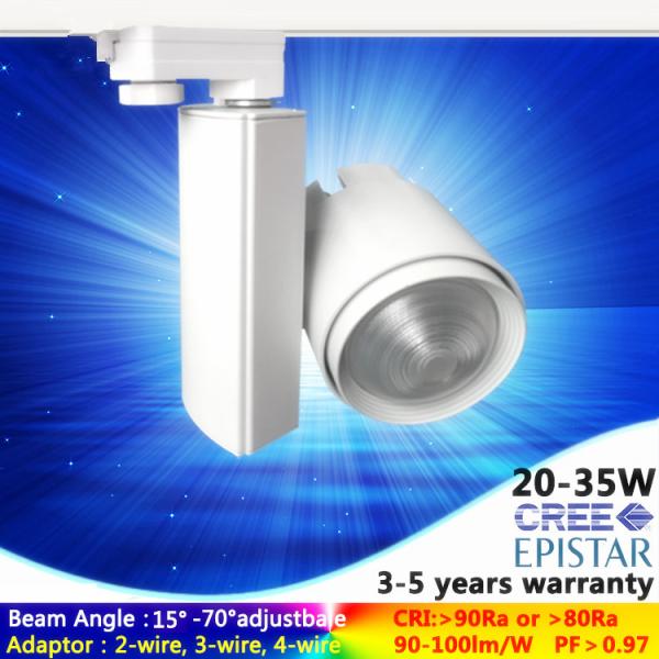 Cheap Euro adaptor 60 degree adjustable lens 3000K 15W focu led lamps 100lm/w led track light fixture for sale