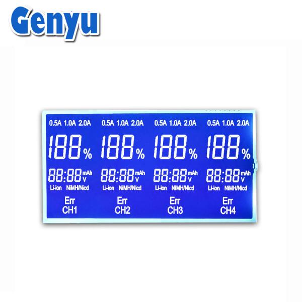 Cheap Custom STN Blue LCD 7 Segment Display Negative LCD Display For Charger for sale