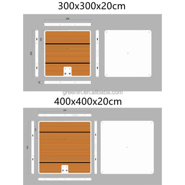 Outdoor Inflatable Swim Island Floating Raft, Inflatable Floating Water Jet Ski Dock Floats Platform With Ladder