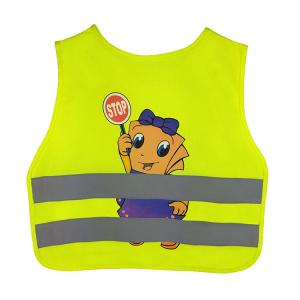 China Childrens Reflective Vest Cycling Hi Vis Jackets Vest Cartoon Kids School Wear Breathable on sale