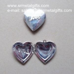 Best Silver Love Heart Photo Locket for diy jewelry, Love Heart Picture Locket wholesale
