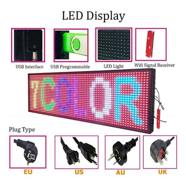 High Resolution RGB P5 Outdoor Digital LED Signs Display With Aluminum Frame