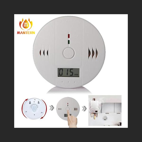 EN50291 Approval Carbon Monoxide Detector DC 4.5V Battery Operated White Color