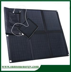 High Eff. 60watt foldable solar panel kit, solar panel charger foldable for car / boat / golf cart