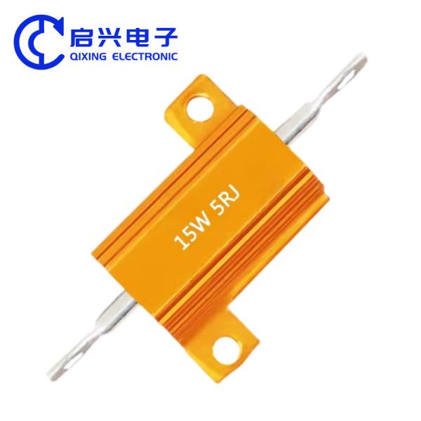 Cheap RX24 15W 5rj Wirewound Resistor Power Brake Load Aluminum Shell Resistor for sale