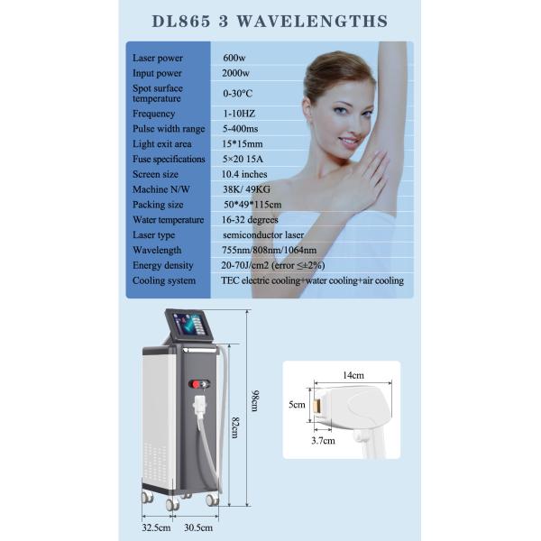 Ice Speed Diode Laser Bikini Hair Removal Machine With 3 Wavelength Hair Removal