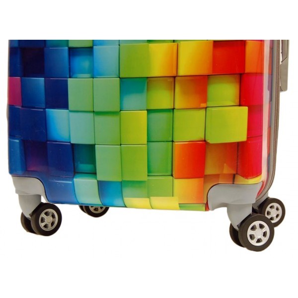 210D Lining Reinforced Soft Handles PC Print Luggage Sets