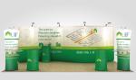 China Waterproof Recycling Fabric Pop Up Display Stands Fabric Trade Show Booth for sale