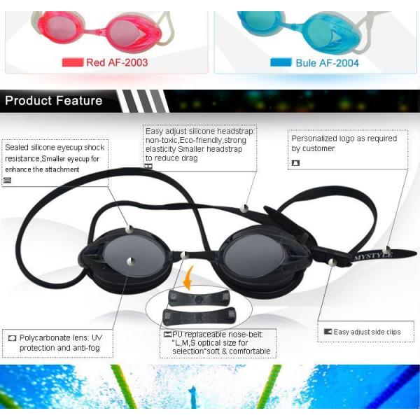 OEM ODM No Leaking Triathlon Goggles Open Water Anti Fog UV Protection