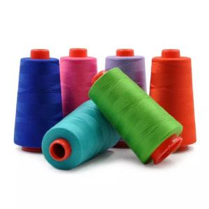 China 1100 Colors 100% Spun Polyester Yarn Sewing Thread With High Temperature Resistance on sale