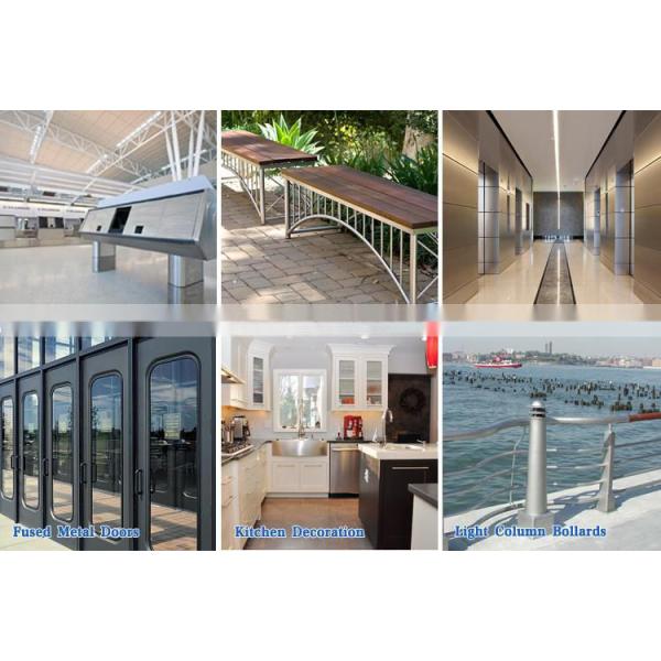 Imitation Wood Grain Stainless Laminate Sheets Decorate Wall Edge 1000mm Width