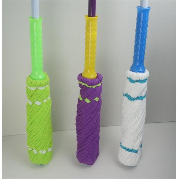 Microfiber twist mop with iron handle easy cleaning mop with printed handle new twist mop