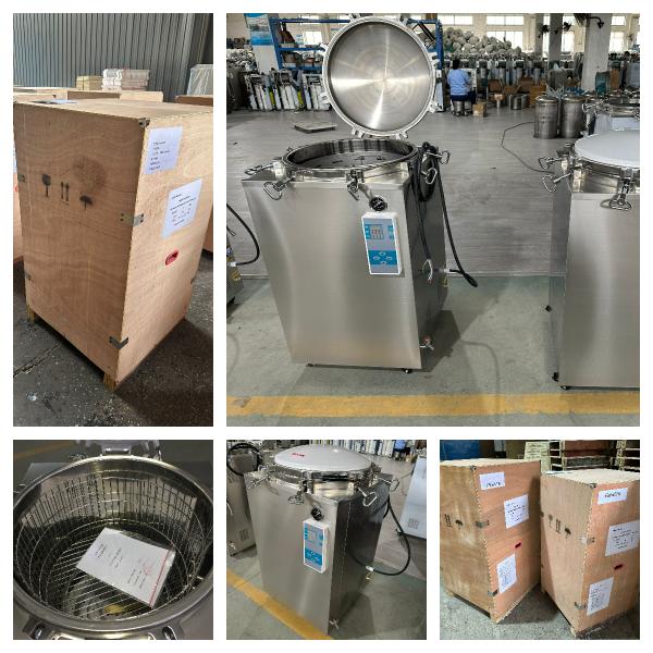 120L Microcomputer Control SUS Chamber Vertical Top Loading Autoclave