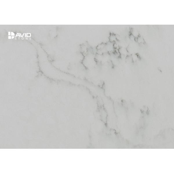 Man Made Quartz Stone Slab art For Bench / Worktops SGS Tested No Toxicity