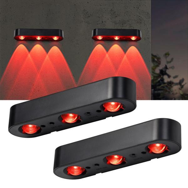 Cheap IP65 Waterproof Solar Fence Light Powered by 2V/200MA Monocrystalline Silicon Battery for sale