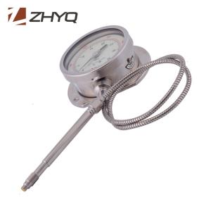 China Flexible Stem Melt Pressure Gauge , Steam High Temp Pressure Gauge on sale