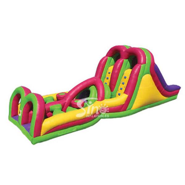 Outdoor Colorful Kids Inflatable Interactive Game With Big Double Slide