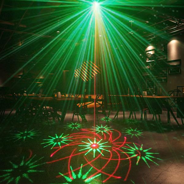 Party Lights Dj Disco Lights Strobe Stage Light Sound Activated Multiple Patterns Projector with Remote Control for Part