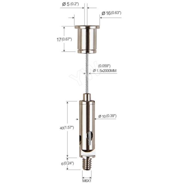 Long - Lasting Quality Wire Cable Hanging System With Universal Joint Gripper