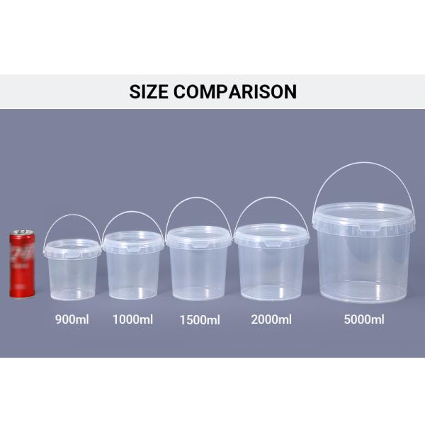 Custom 1L Food Grade Plastic Bucket for Paint Water With Lids ISO9001SGS Guaranteed