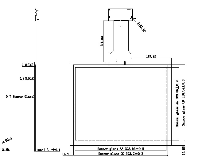 Anti Glare USB Touch Screen Large Format , Flexible Touch Panel Fast Response