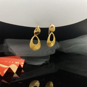 Best Sleek 18K Gold Plumeria Stud Earrings wholesale