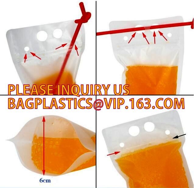 Custom Reusable Juice Food Packaging Plastic Bag Alcohol Drink Wine Spout Pouch Bag,liquid spout pouch/wine drink juice