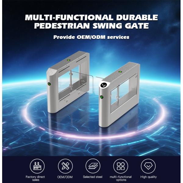 HCW Face Recognition Swing Barrier Turnstile Entry Systems 30-45 Person / Min