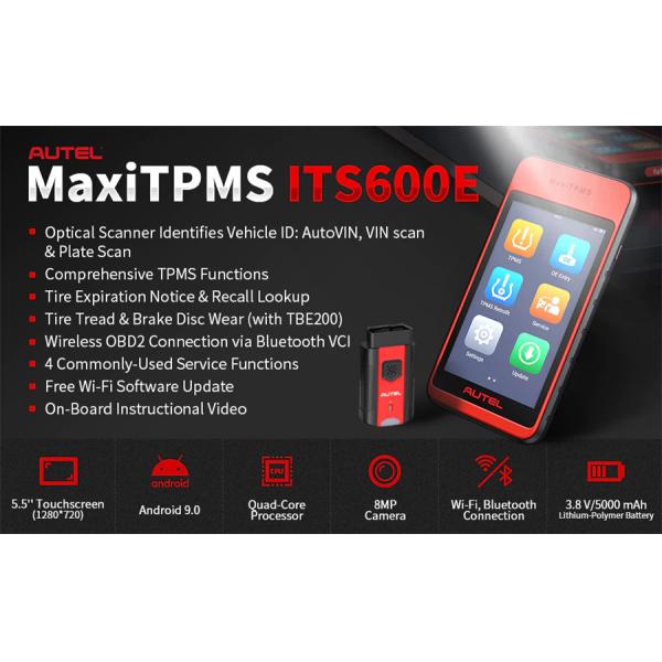 Autel MaxiTPMS ITS600E TPMS Relearn Tools TPMS Programming Tool Activate/Relearn All Sensors TPMS Diagnostics 4 Reset Functions