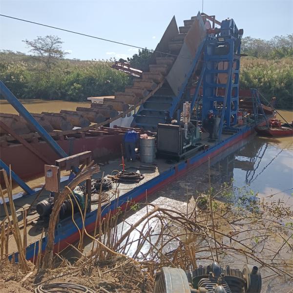 Cheap Gold Dredging Chain Bucket Dredger for River for sale