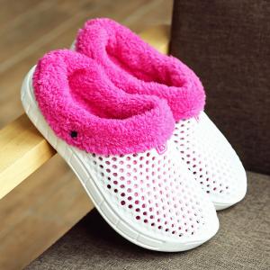 Best Unisex Plush Lining Winter Indoor Slippers , Women Mens Fleece Slippers wholesale