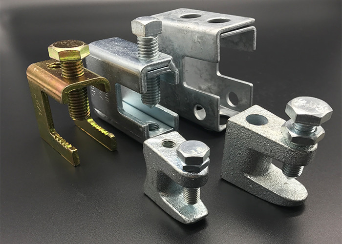 Custom All Size Zinc Plated M8 M12 Flat Tapered Beam Clamp for Threaded Rod