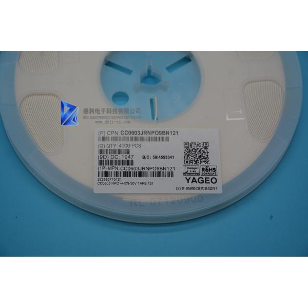 Halogen Free Surface Mount Ceramic Multilayer Capacitors CC0603JRNPO9BN121