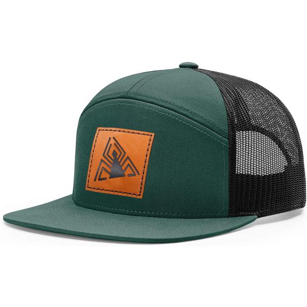Customized Snapback Mesh Trucker Caps 56cm Seven Panel Unisex