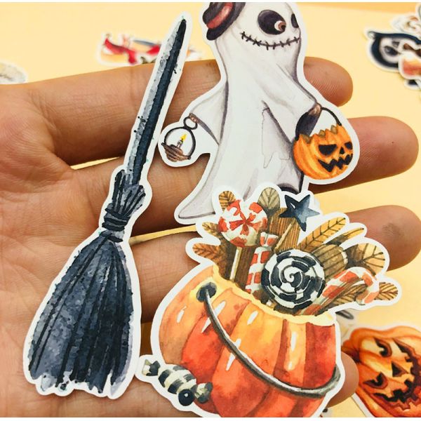 1Inch Removable Cute Holiday Round PVC Label Sticker Decals Roll
